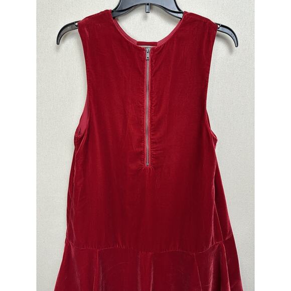 Free People Dress Dark Red Velvet Hi/Low Sz XS Sleeveless Special Occasion - Picture 5 of 13